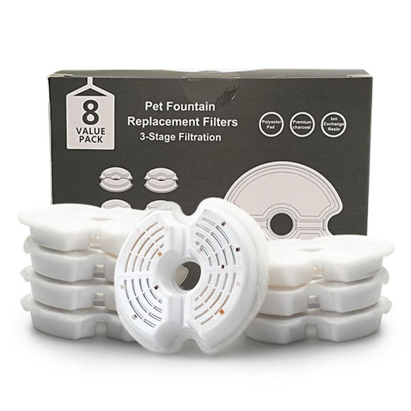 Pet Founian Filter Vannfiltre 8 STK 8 STK 8Pcs