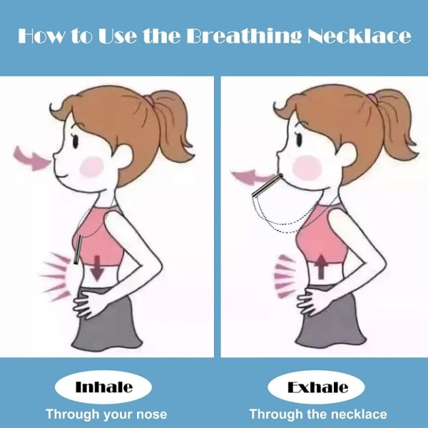 Mindful Breathing Necklace Mindful Anapana Breathing Necklace blue