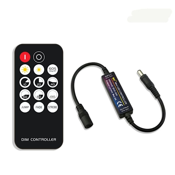 Mini LED Dimmer LED Strip Lights Enkel farge