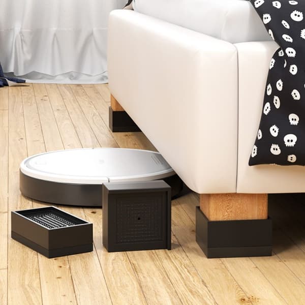 4 Stk Bed Risers Møbler Hæve Blokke Møbel Risers Black 3Pcs-3Pcs