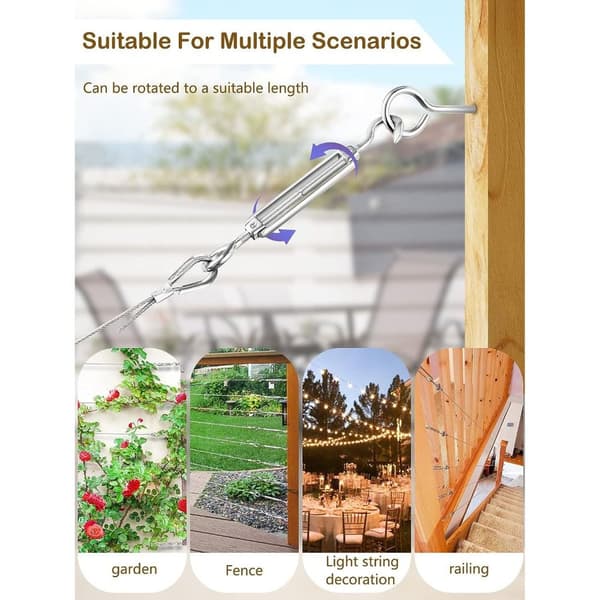 Wire Trellis Kit Kabler Wire Rope Kit String Light Hanging Kit