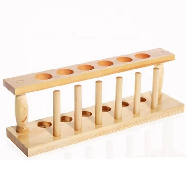Træreagensrørstativ Centrifugerørholder Labrørsstativ