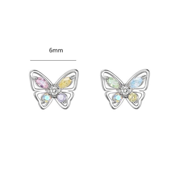 2 Stk Butterfly Crystal Øreringe Butterfly Øreringe Diamantører