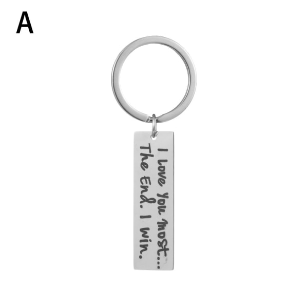 Letter Keyring Letter Key Chain I Love You More / Most A