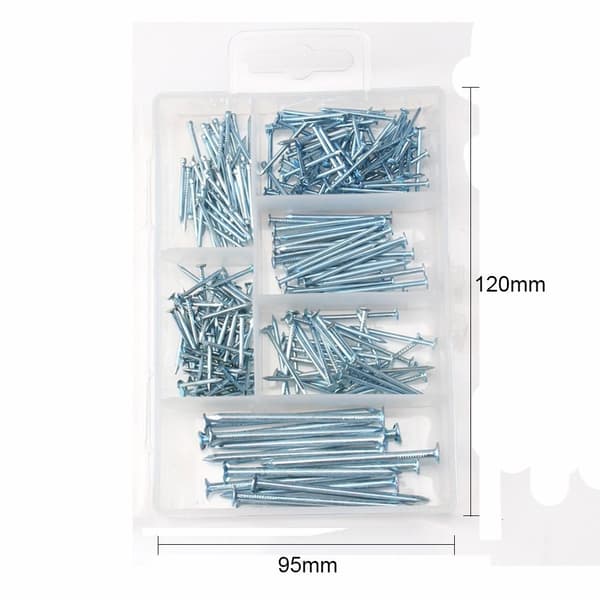 280st Naglar Sortiment Flat Head Nails Väggsticks Pins