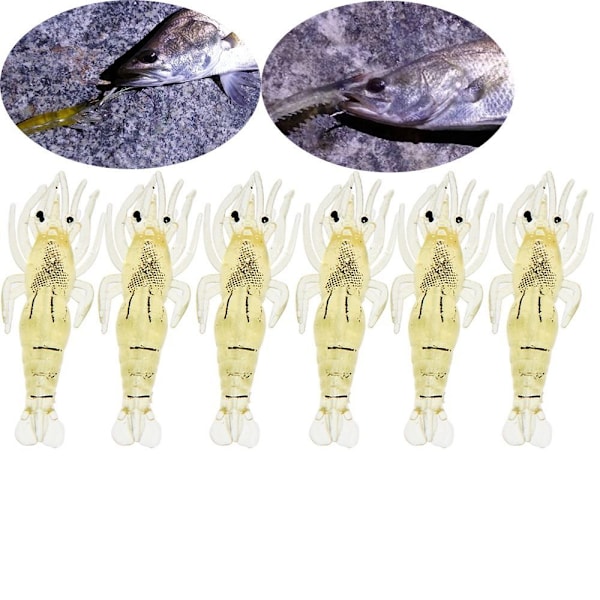 10 STK Fiskelokk Rekelokk GUL INGEN KROK INGEN KROK yellow no hook-no hook