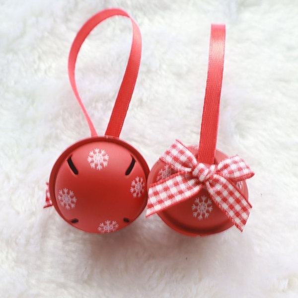 5 KPL joulukuusenkello Xmas Decors PUNAINEN PUNAINEN red