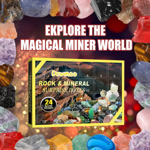 Mineral Fo-ssil Stone Kit Adventskalender for legetøj til tidlig uddannelse