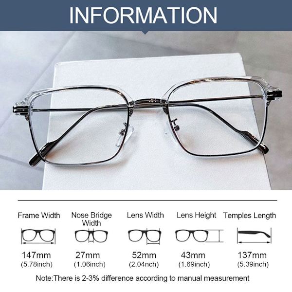 Anti-Blue Light Glasses Overdimensionerede briller 6 6 6