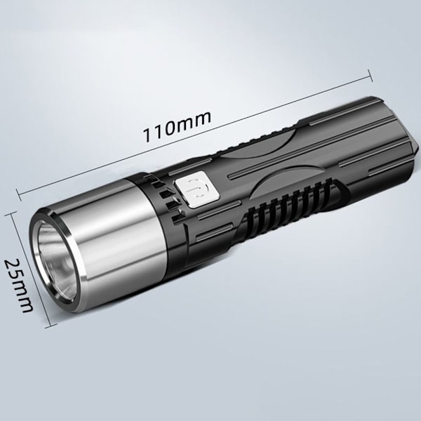 LED lommelygte USB genopladelig lys søgelygte