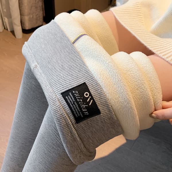 Fleecefôrede Leggings Vinterleggings SVART M Black M