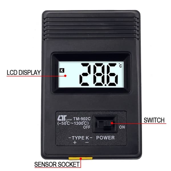 TM-902C Svart K Typ Digital LCD