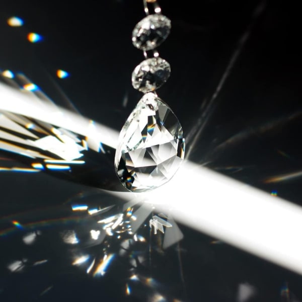 Ljuskrona Prismor Hängen Klar Crystal Teardrop Crystal