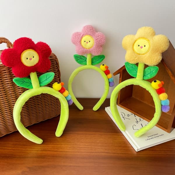 Blomster tegneseriehodebånd Flower HairClip E E E