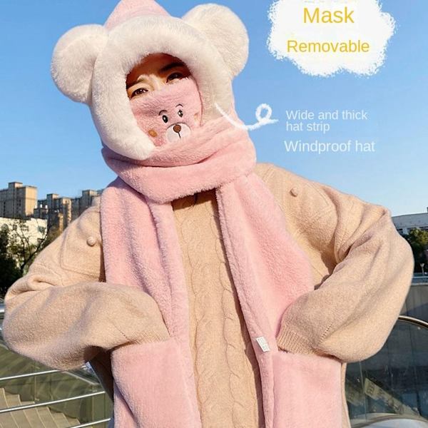 Halsdukshandskar Set Bear Ear Hat FÄRG 2 FÄRG 2 Color 2
