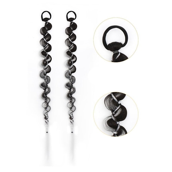 Pitkät nyrkkeilypunos Peruukki Bubble Braid C 2PCS C 2PCS C 2pcs
