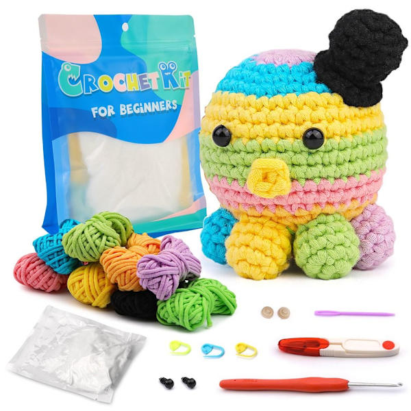 Virkningssats för nybörjare Crochet Animal Kit 04 04 04