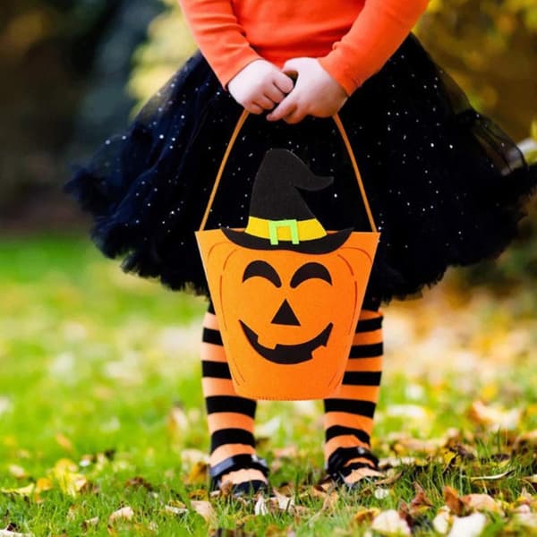 Trick or Treat-poser Filt godteripose E E E