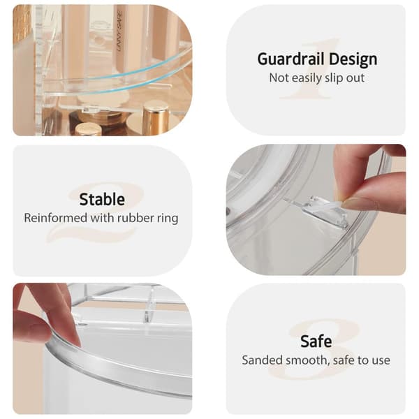 Makeup Organizer Skønhedsorganisator Transparent Bordplade Display