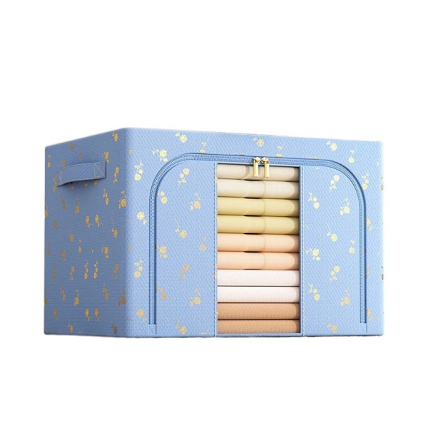 Quilt Organizer Tøj Tæppeæske BLÅ ENKELT VINDUE SINGEL blue single window-single window