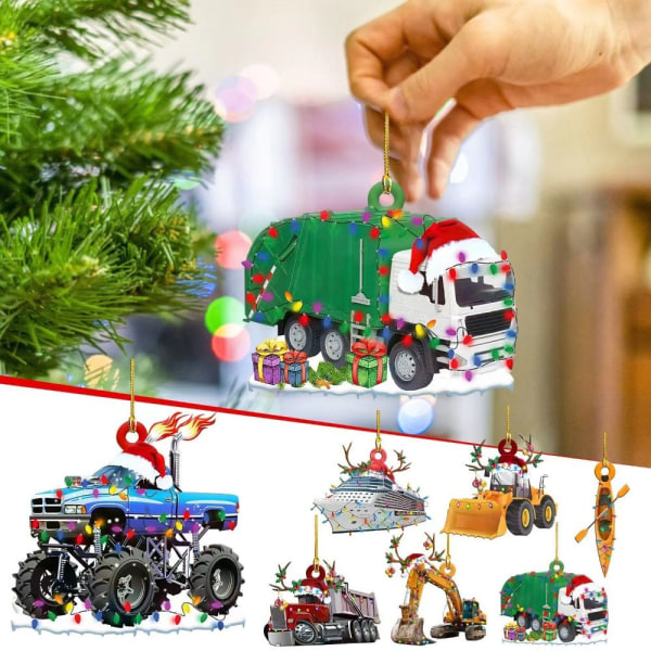 Julebilvedhæng Små juletræspynt 4 4 4