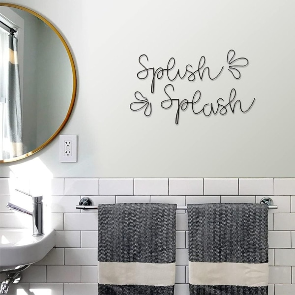 Splish Splash Kylpyhuoneen seinäkoristelu Rautakäsityöt kylpyhuoneessa
