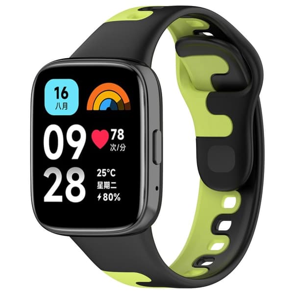 Silikone Urrem Armbånd SORT&GRÅ black&grey