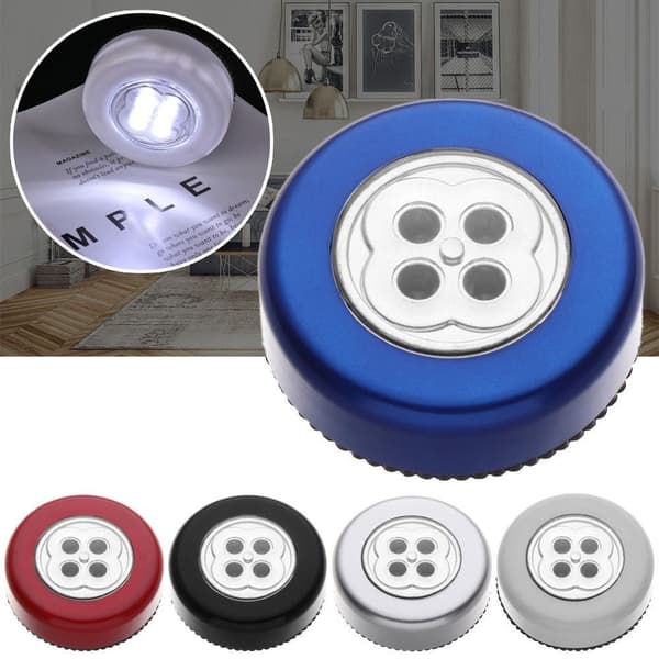 4stk 4 LED Underskapslys Nattlys white