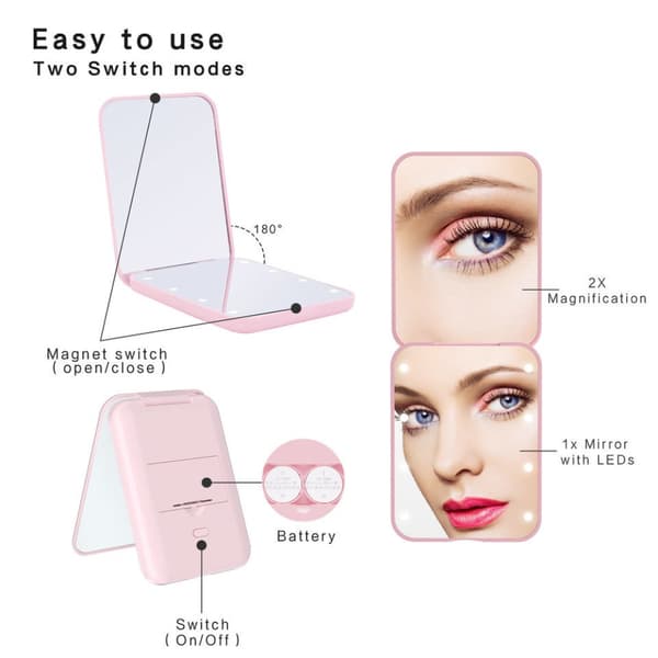 Vanity Mirrors Makeup Spejl SORT black