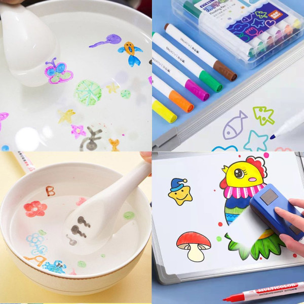 12 stk. Magical Water Paining Pen Whiteboard Markers