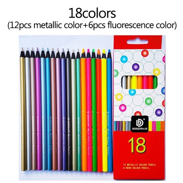 12/18 Färger Färgpenna Målning Penna 18 FÄRGER 18 FÄRGER 18 Colors