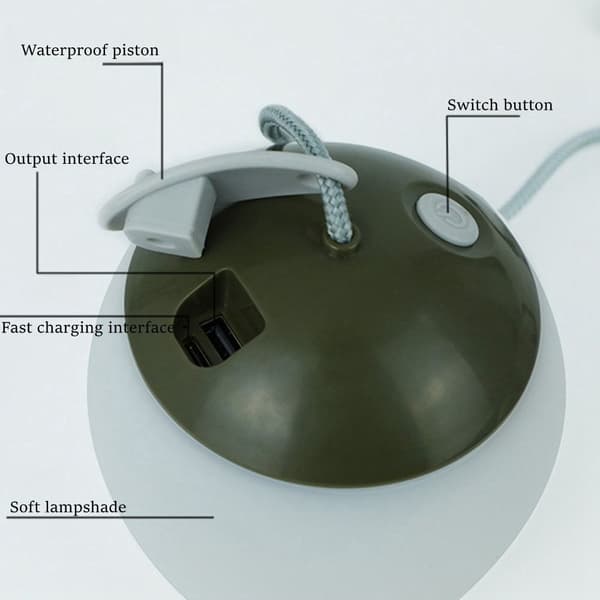Campinglampe Utelys GRØNN Green