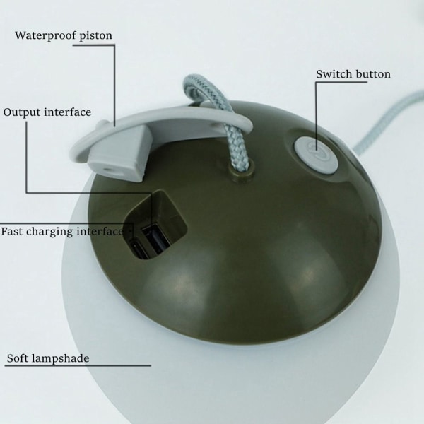 Campinglampe Utelys MØRKEGRØNN Dark Green
