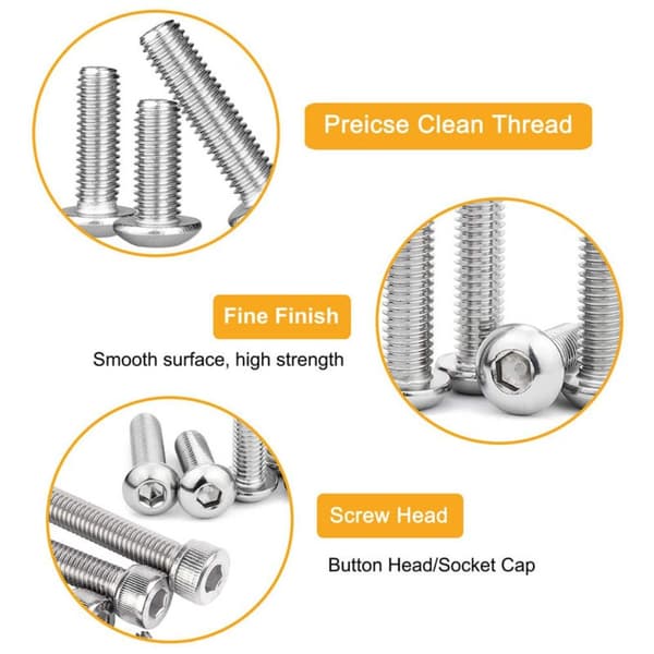 588st Bultar och muttrar Brickor Kit Metric Bolt Sortiment