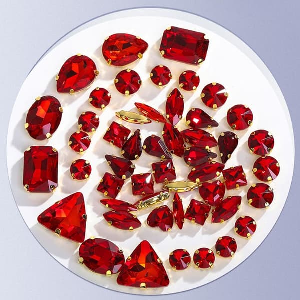 50st Rhinestone Väskor DIY Trim RÖD red