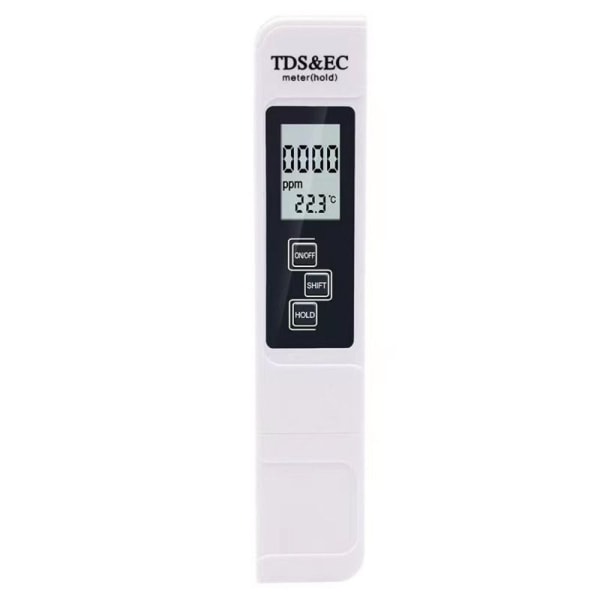 Vannkvalitetstesterpenn TDS, EC & Temperaturmåler Digital