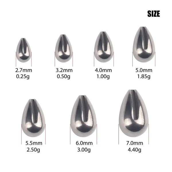 5kpl Kalastus Tungsten fall Sinker Hook Connector 14g