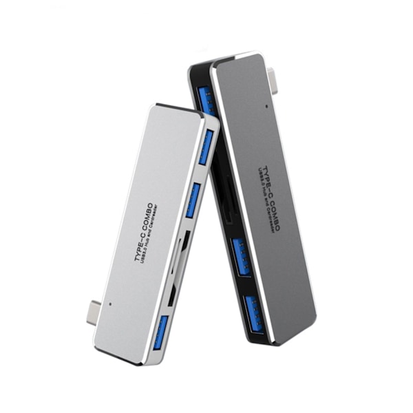 USB C Hub Type-c Combo Dockningsstation USB 3.0 silver