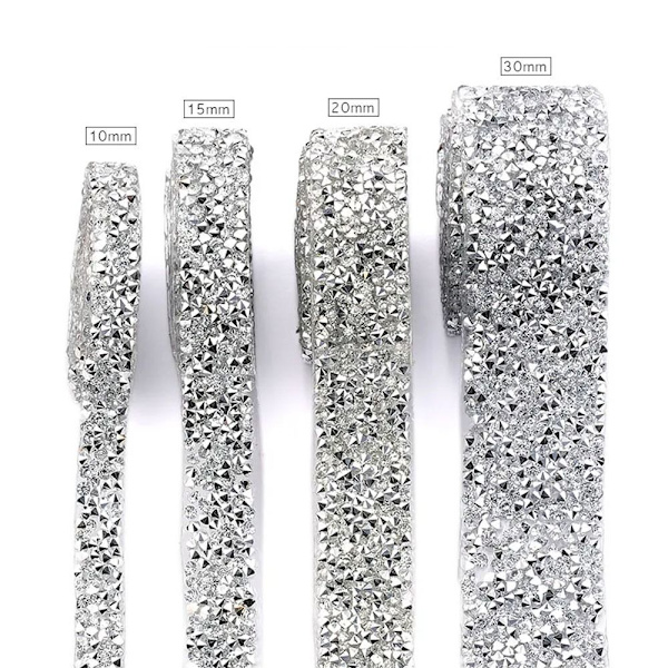 Rhinestone Trim Kristalltejp MULTICOLOR 10MM BREDD 10MM BREDD multicolor 10mm width-10mm width