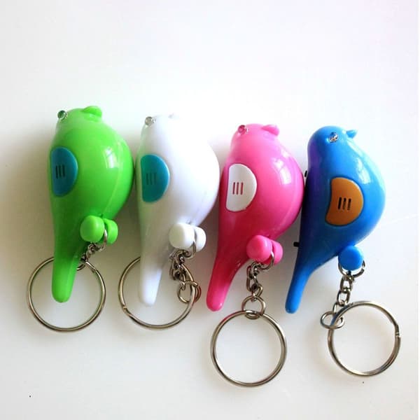 Key Finder Bird Keychain Whistle BLÅ blue