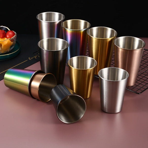 350/500 ml ölkoppar 304 rostfritt stål SILVER 350 ml silver 350ml