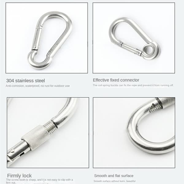2 STK Carabiner Clips Spring Snap Hook Snap Kroker