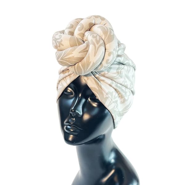 Knyttet Head Wrap Head Cap BLÅ blue