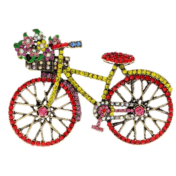 Cykel Broscher Mode Smycken RÖD RÖD red
