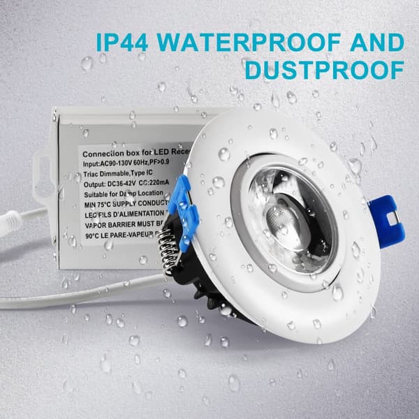 9W Dusjlys Dimbar LED Downlight Universal Downlights