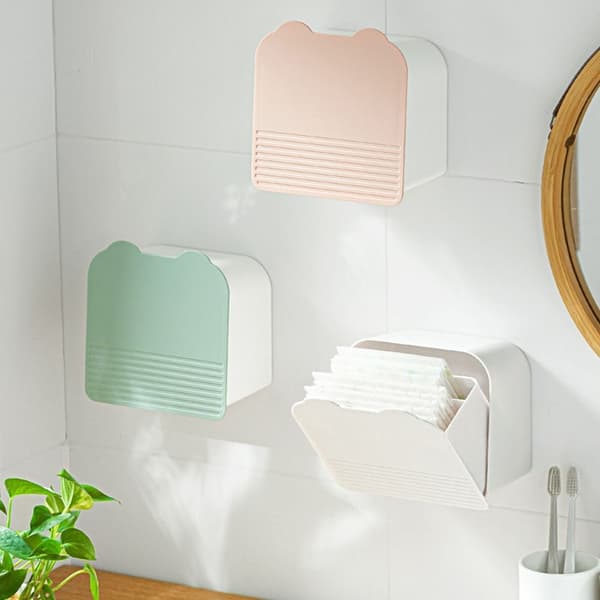 Kosmetisk bomullslåda Dispenser ROSA pink