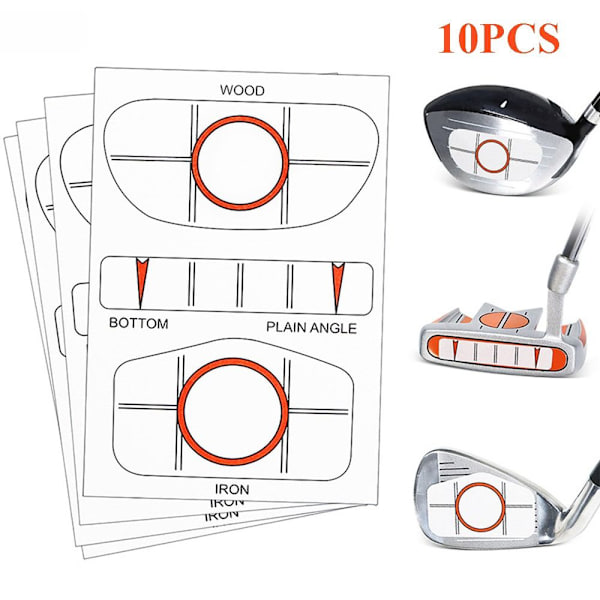 10 stk Golf Driver Impact Tape Golf Club Stickers RØD Red