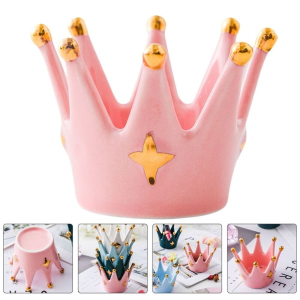 Keramikk Ring Holder Oppbevaringsboks ROSA Pink