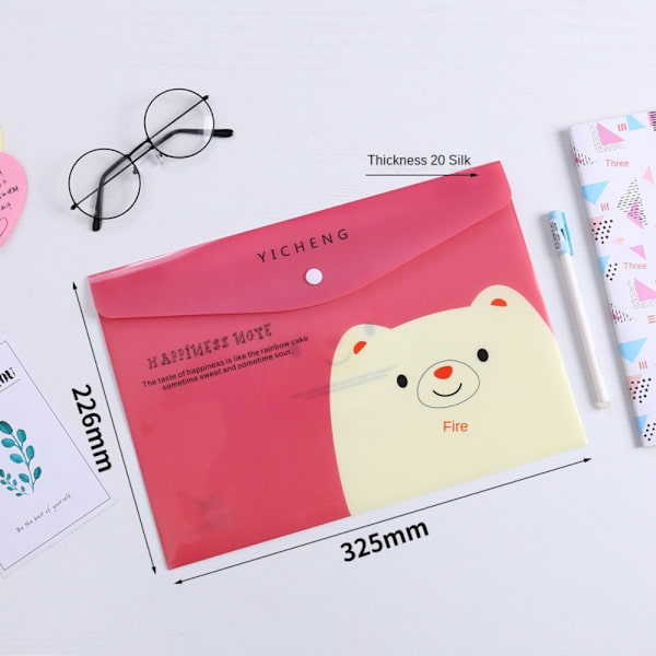 3stk A4 Filtaske Tegneserie a4 Mappe PINK TEEGNEfilm Pink Cartoon-Cartoon