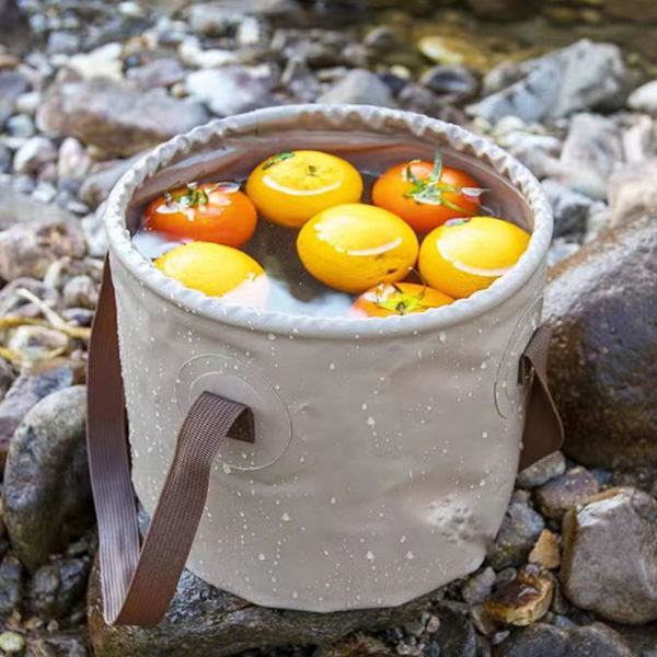 10/20L hopfällbar rund hink Utomhusvandring Resebärbar transparent 10L-10L